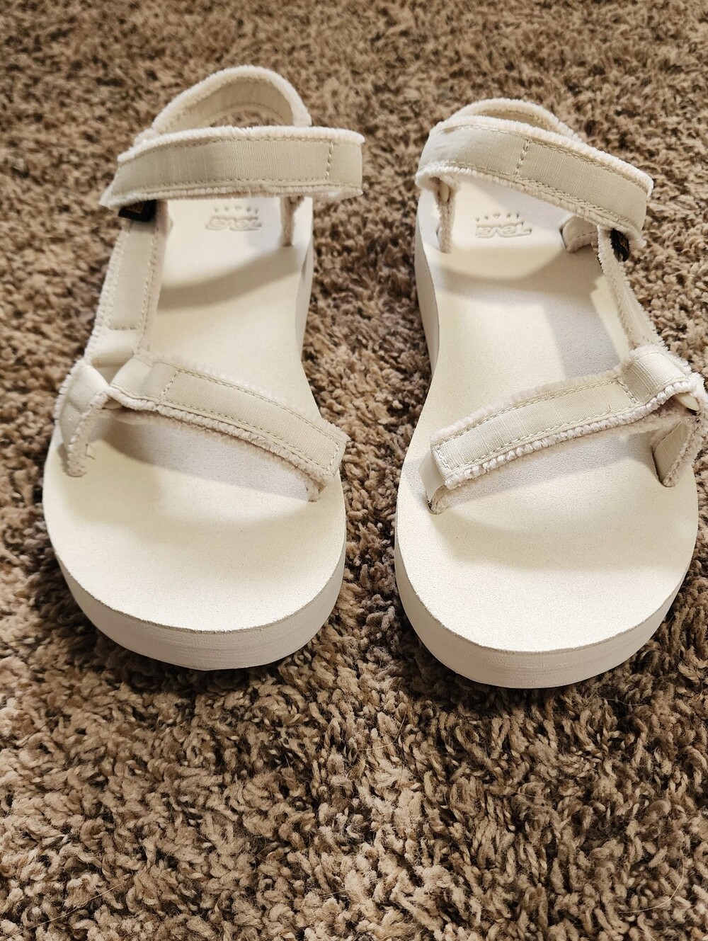 Teva Off White Midform Strappy Walking Women Sandals Size 9 Comfort - Picture 3 of 9